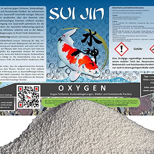 Sui JIN Oxygen O2 Peroxyd Biologie Optimierung mit Sauerstoff Koi Teich Gartenteich Schwimmteich (Oxygen 5 kg)