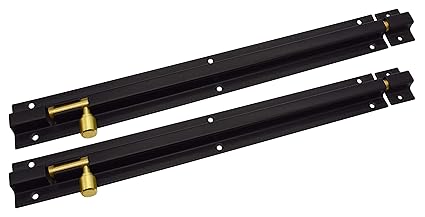 RAB Tower Bolt Stainless Steel with Antique Rod, for Main Door, Windows Pack of 2 (Code:- AB, Black Antique Brass, 12