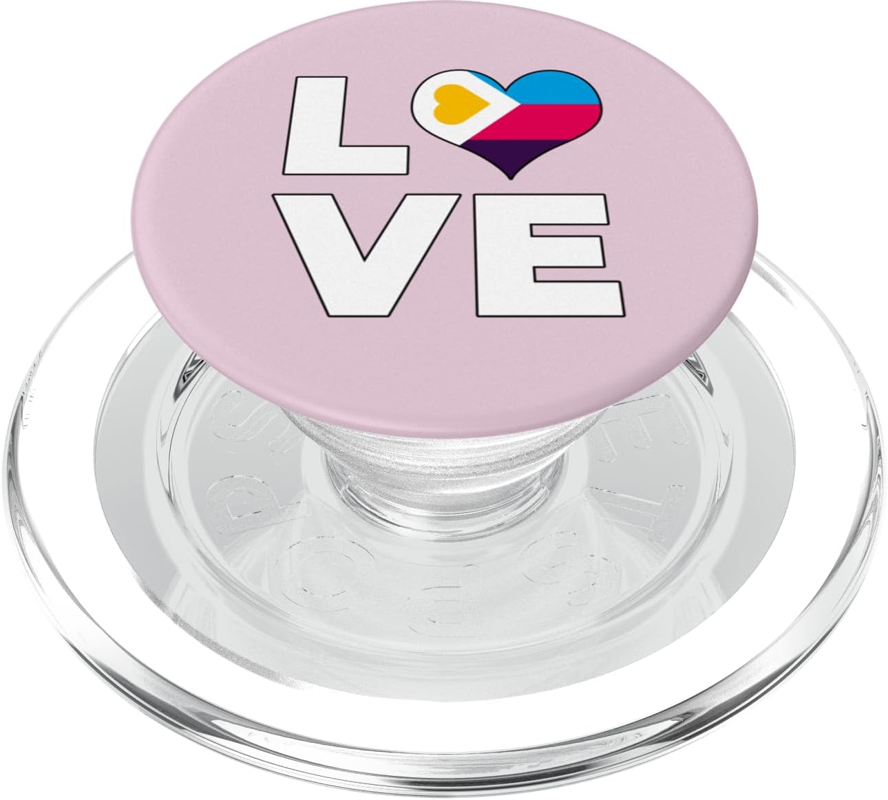 Polyamory Flag Love Heart Polyamorous PopSockets PopWallet for MagSafe