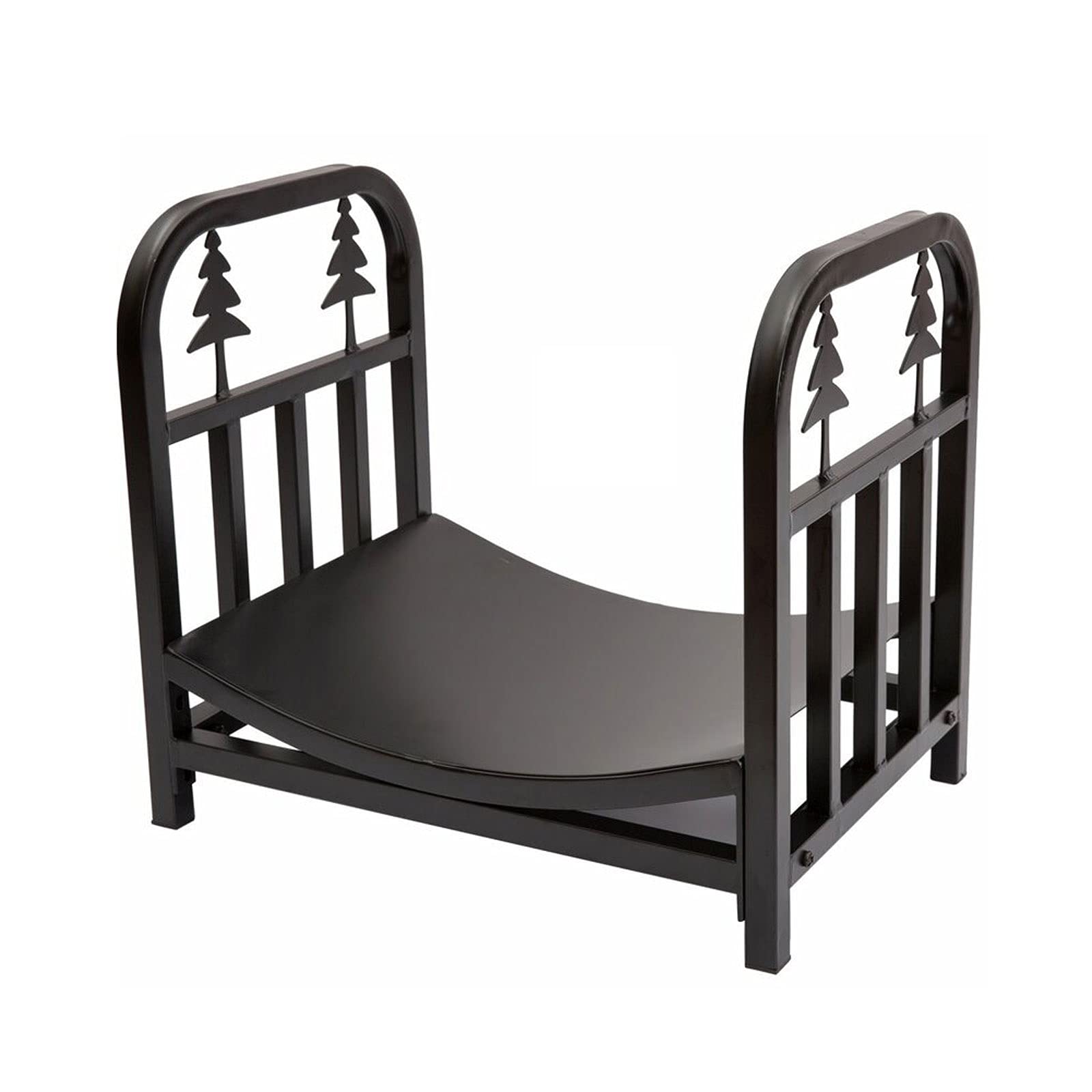 Brennholzregal Weihnachtsbaum Schwarzer Metall-Brennholzhalter Robustes Brennholzregal Für Drinnen Und Draußen Holzlagerung Stapelbares Kaminzubehör