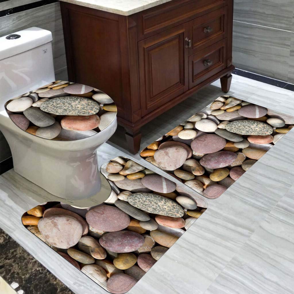Tapis de bain et d'entrée en flanelle motif imprimé 7 pour un intérieur accueillant