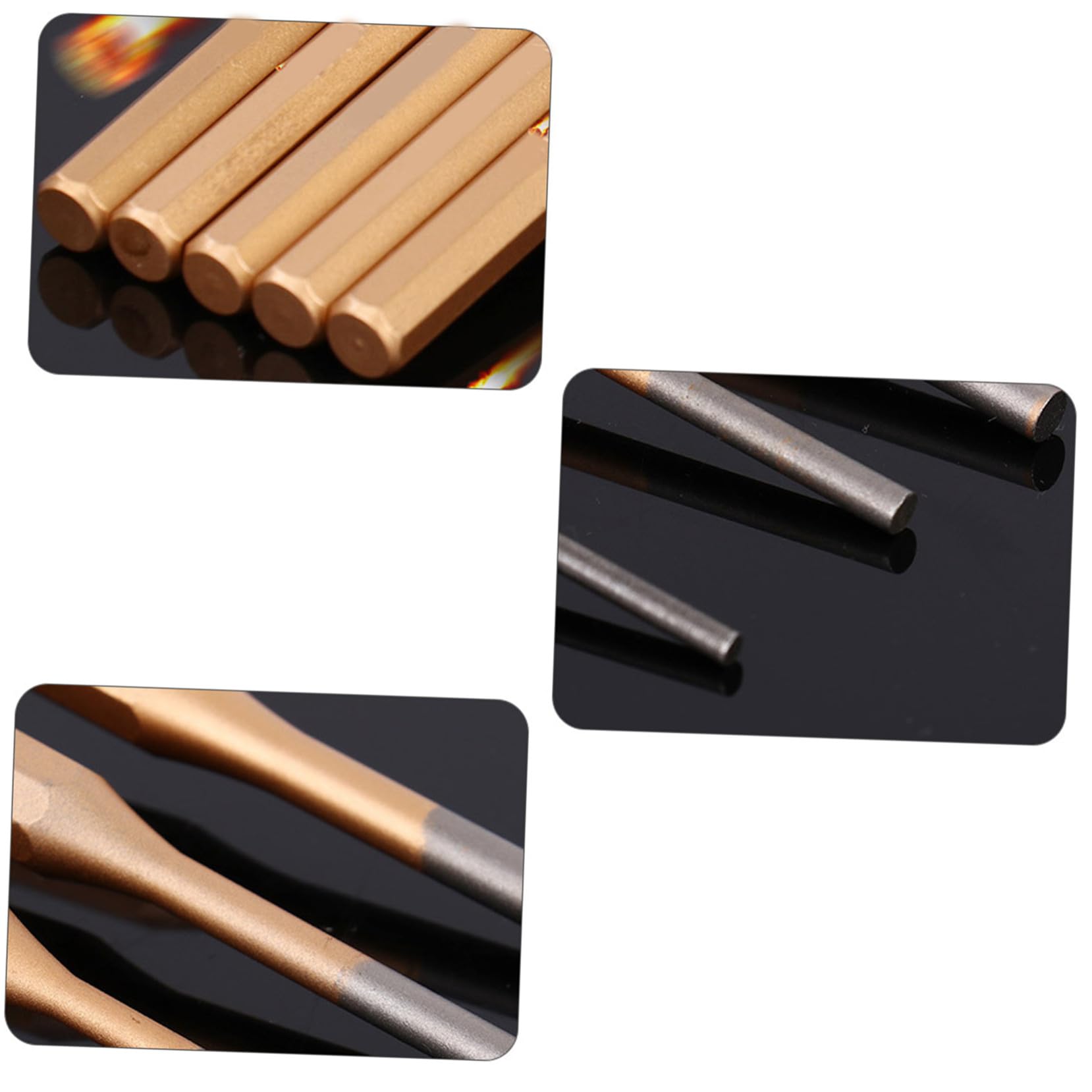 Ciieeo 2 Ensembles Ensemble De Poinçon D'épingle Punch Outil De Poinçon En Acier Coup De Poing Kit De Poinçon Outil De Poinçonnage Acier À Haute Teneur En Carbone 6 Pièces * 2