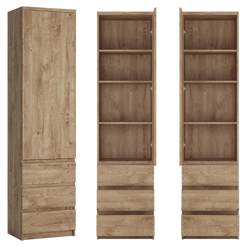 Lomadox Jugendzimmer Komplett Set mit Bett 120x200, Nachttisch, Kleiderschrank, Schreibtisch, 2 Regale