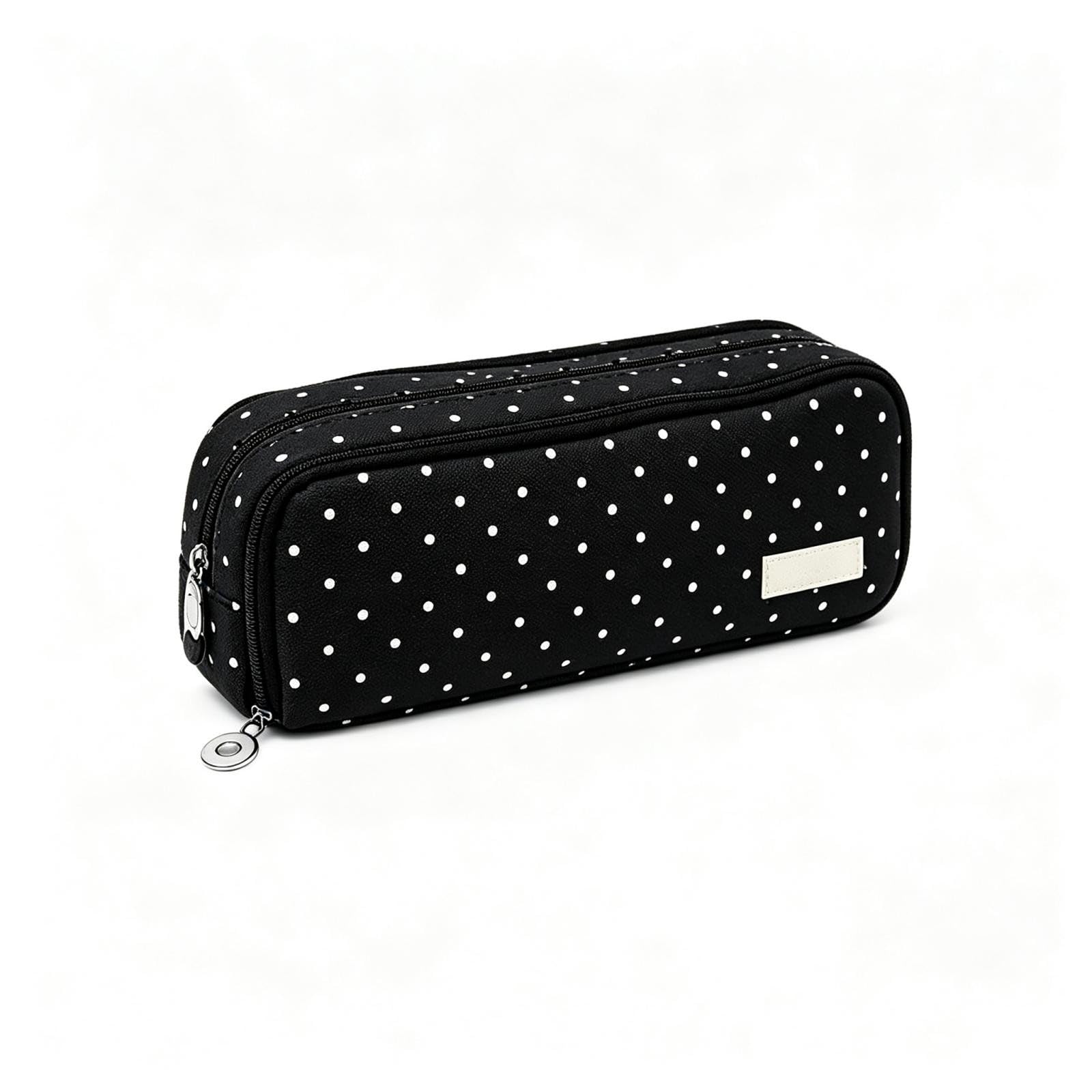 Polka Dot Pencil Case Cute Large Capacity Storage Bag for School Office