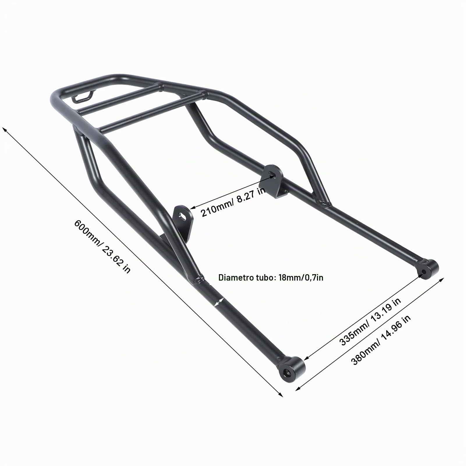 Portapacchi Posteriore Motorcylce per V7 Stone Special Custom 2021-2024, Portapacchi Posteriore, Portapacchi Cargo Enduro per V7