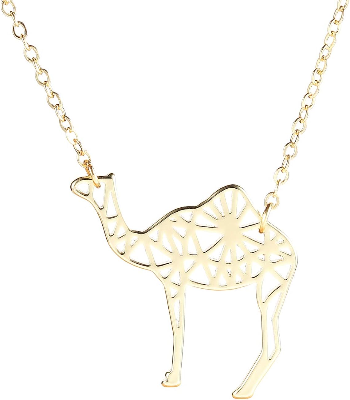 gold camel necklace