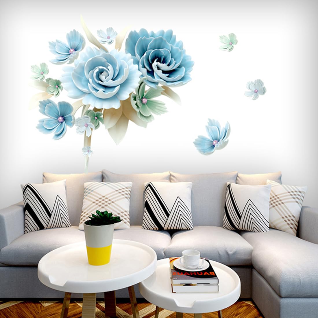 Peach Blossom & Birds Wall Decals - Removable Floral Wall Stickers For Bedroom, Living Room, Nursery, DIY Home Decor - View #10
