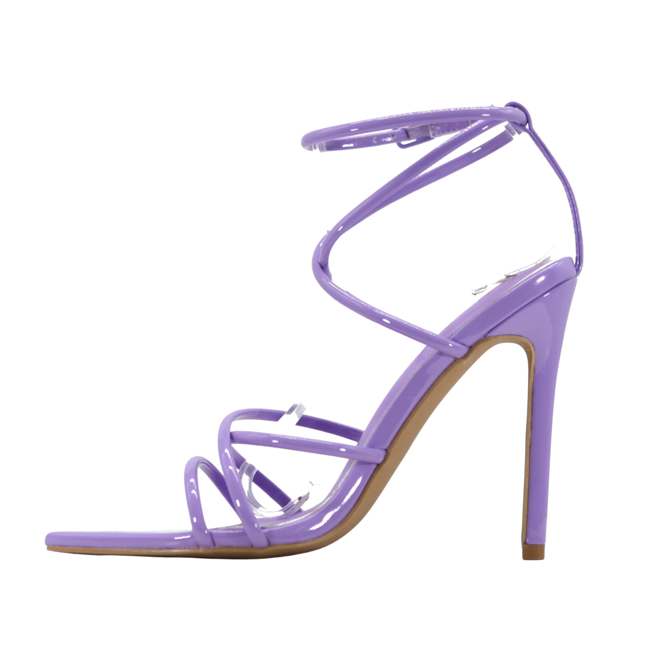 Pointy Open Toe Transparent Strap Anti-slip Wear-resistant Stiletto Heels