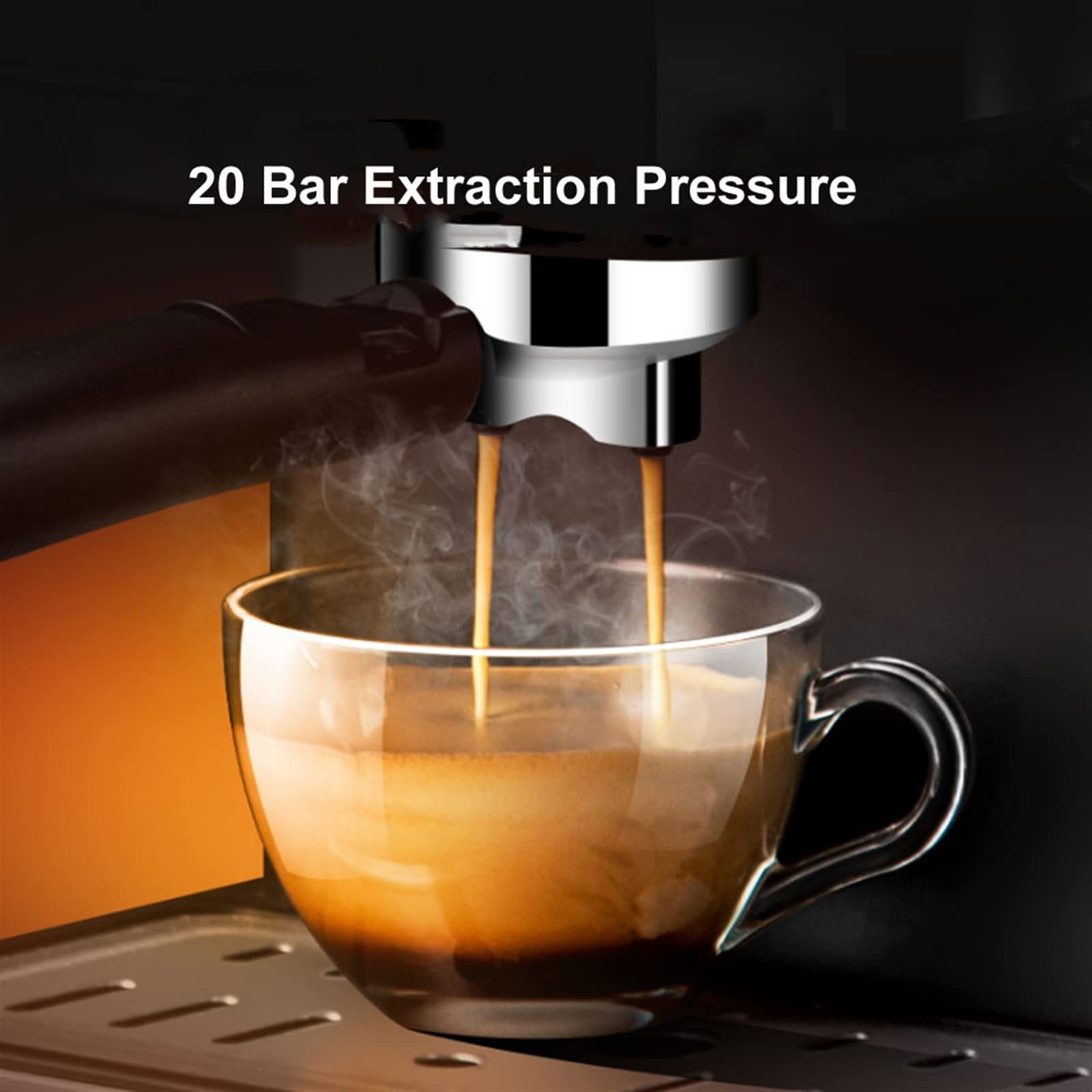 DieffematicKF Cafetera Cafetera Espresso Filtro Automático Espumador De Leche Eléctrico Cafetera Crear Cafeteras Electrodomésticos (Size : EU)