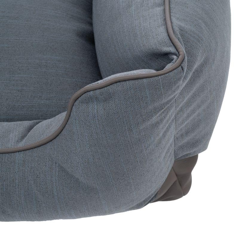 Modern Living Hundebett Skara | Bequemes Bett für mittelgroße bis große Hunde | Dickes Kissen mit Memory-Foam-Flocken für maximalen Schlafkomfort (dunkelgrau, M - 100x70x21cm)