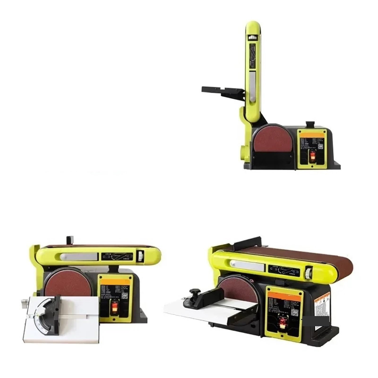 Levigatrice a nastro da 550 W 4X6 pollici 2850 RPM Rettificatrice disegno e lucidatura Tipo tavolo Affilatrice punte da trapano