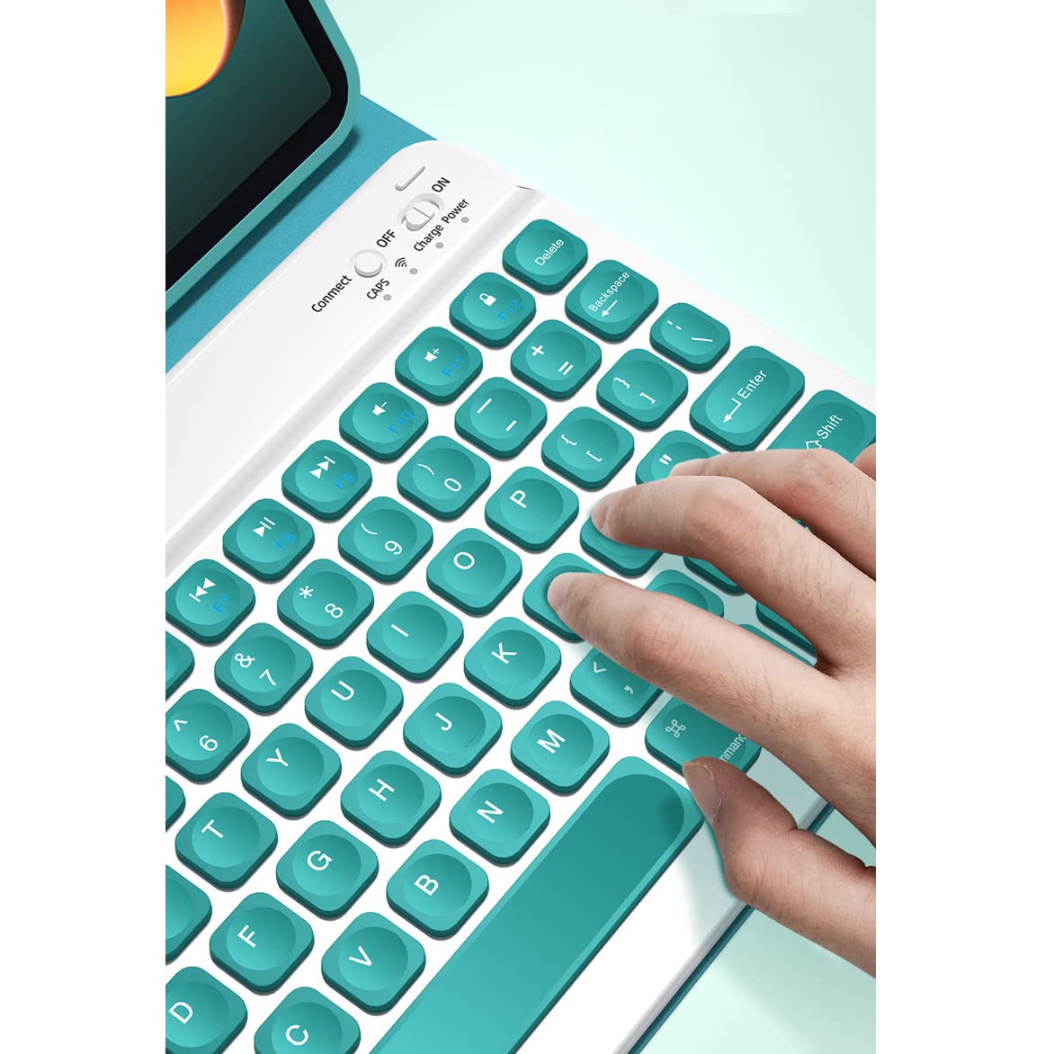 Bueuwe Custodia Con Tastiera Per Xiaomi Pad 5/5 Pro – Staccabile, Pelle Folio Con Mouse Bluetooth E Retroilluminazione 7 Colori, Rosa