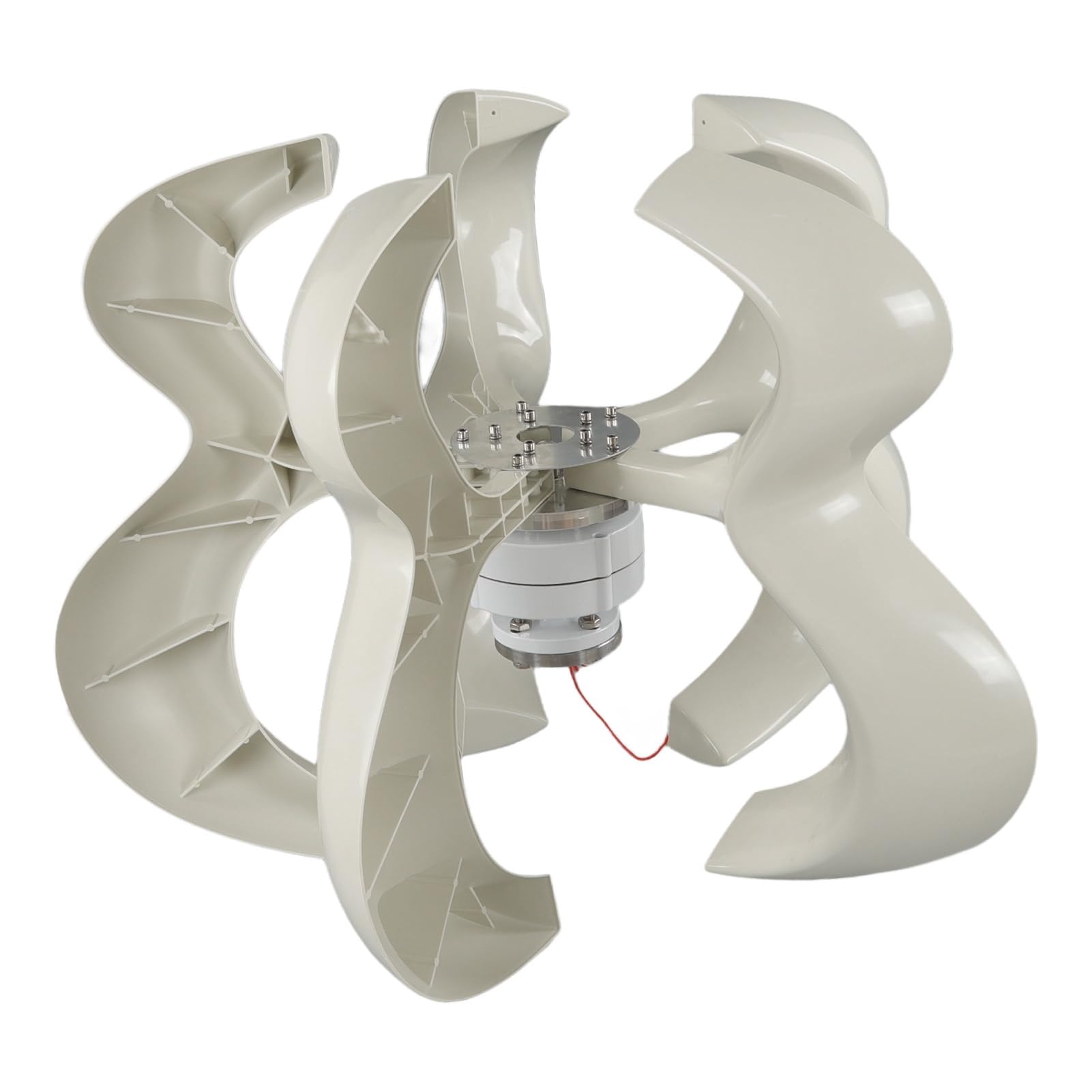 Ejoyous Kit de Generador de Turbina Eólica de 12 V 24 V Generador de Turbina Eólica Vertical con 5 Palas Alternador de Imán Permanente Trifásico Controlador IP67 para Monitoreo Marino en el Hogar