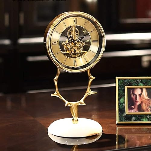 Miniatura 7 de Relojes de repisa, Péndulo Reloj de Mesa de Escritorio Reloj de Sala de estar Adornos Reloj de Escritorio Reloj Napoleón Mantel Reloj