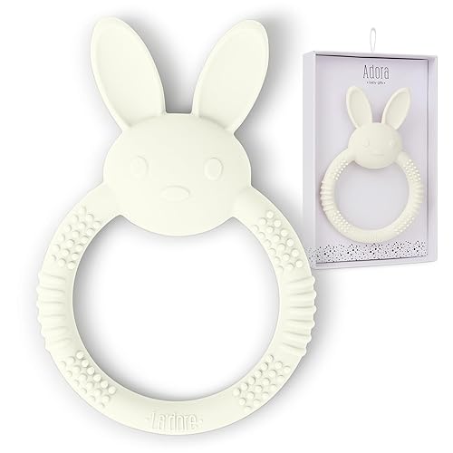 Juguetes de dentición de silicona para bebés de 0 a 6 meses, lindo alivio de la dentición en forma de animal, anillo de dentición fácil de limpiar,