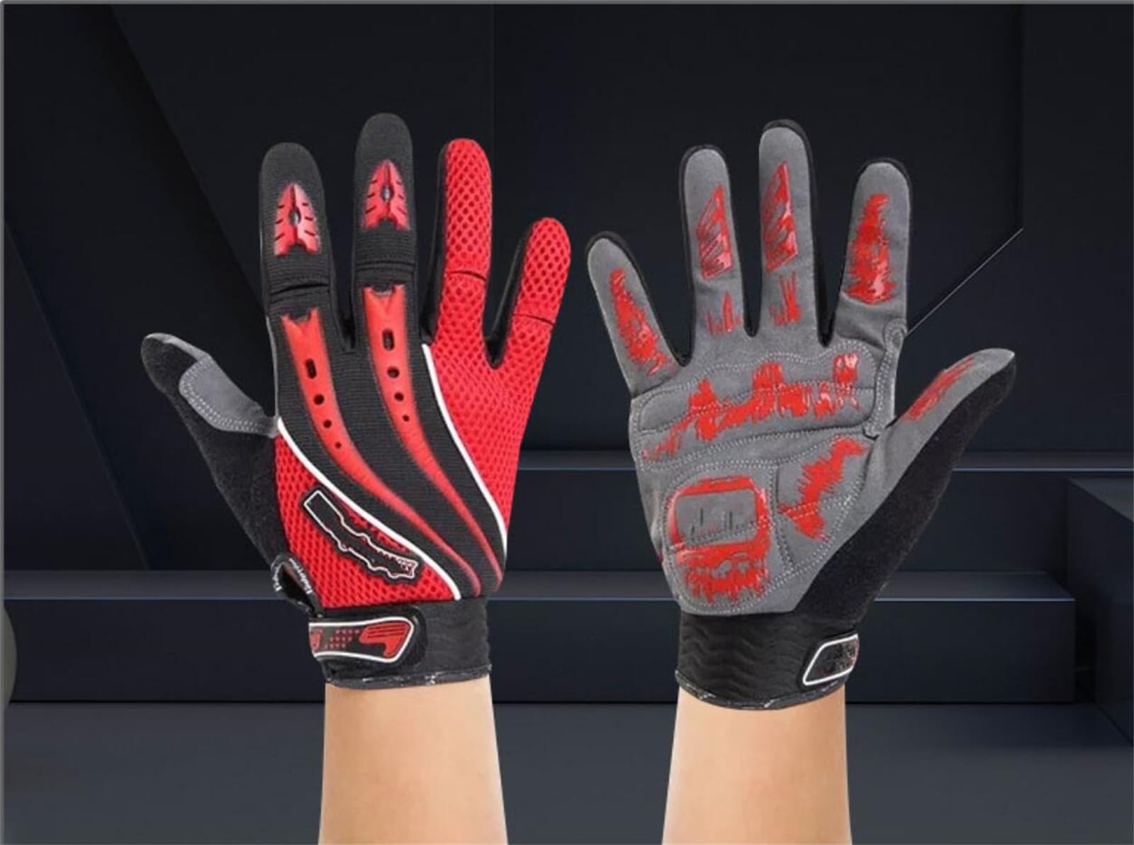 100 Percent - 100% Langdale Glv Red/Wht/Blu-Xl (10029-00009)