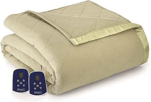 Miniatura 3 de Shavel Home Products Micro Flannel - Manta térmica eléctrica tamaño King, 10 ajustes de calor con temporizador y apagado de seguridad, manta cálida