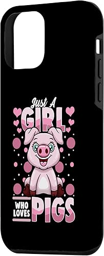 Miniatura 2 de iPhone 12 mini Cute Pig Lover Just a Girl Who Loves Pigs Kids Women Piggy Case