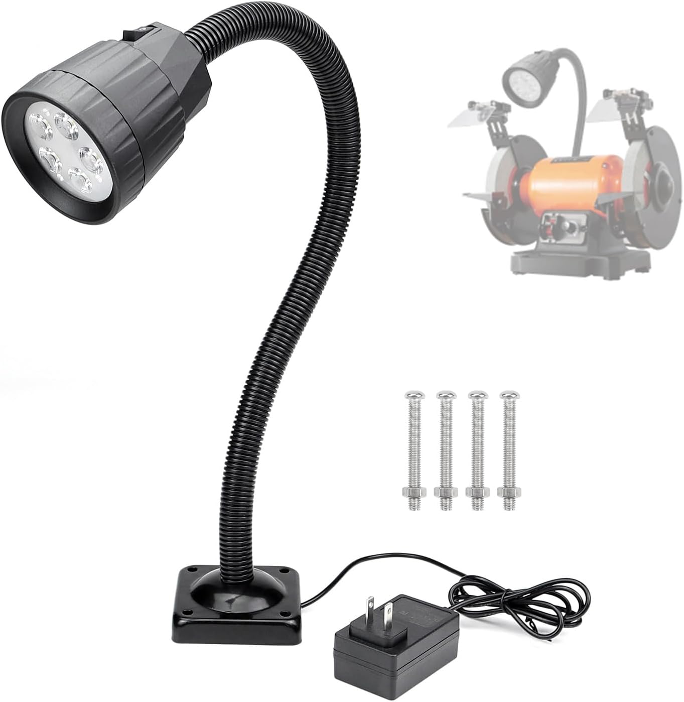 SCOTTCHEN Bench Grinder Lamp 5W LED Light,Work light for bench grinders,bench Grinder lighting fixture-1 Pack
