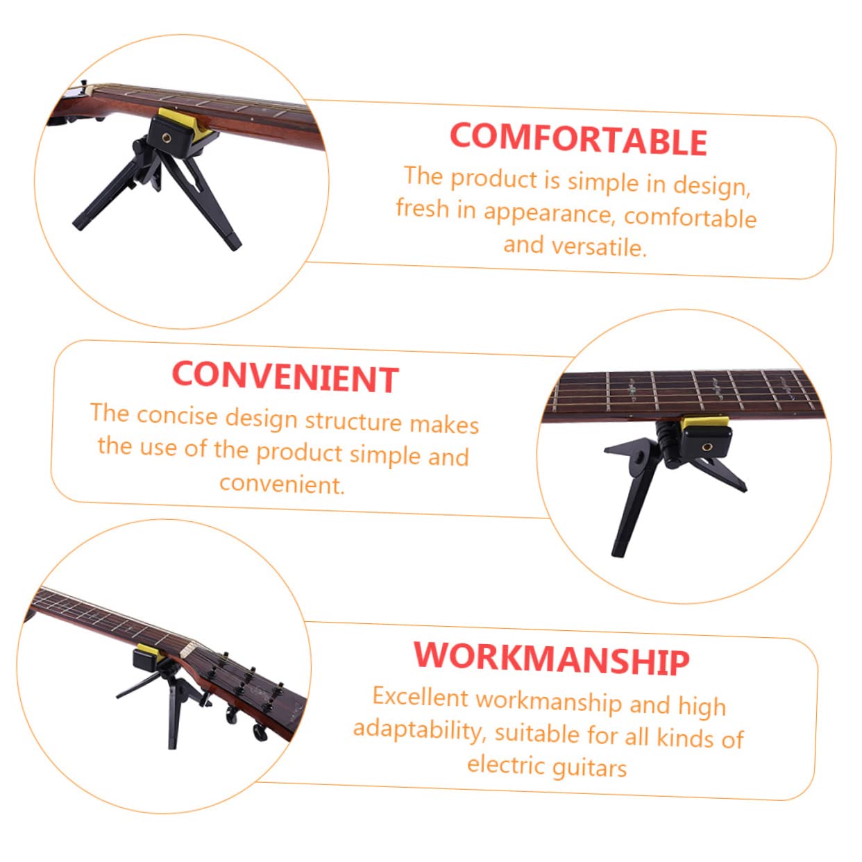 BESTonZON Guitar Support Pillow Guitar Neck Stand Guitar Neck Straight Edge Guitar Neck Rest for Acoustic Bass