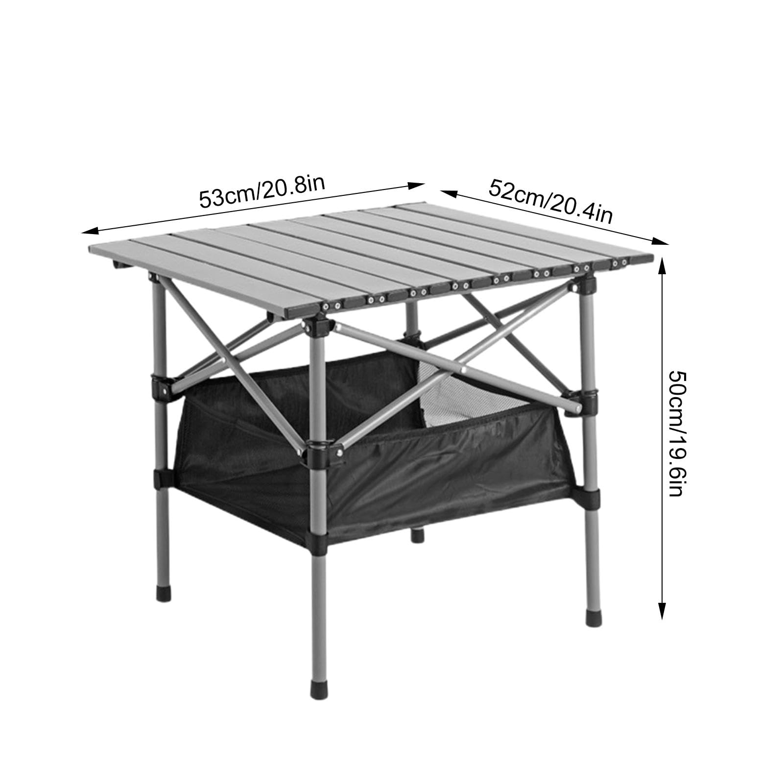 Tavolo da picnic pieghevole portatile, tavolo da campeggio pieghevole | portatile, tavolo da picnic all'aperto con borsa portaoggetti a rete | tavolo da campeggio da picnic in metallo con borsa