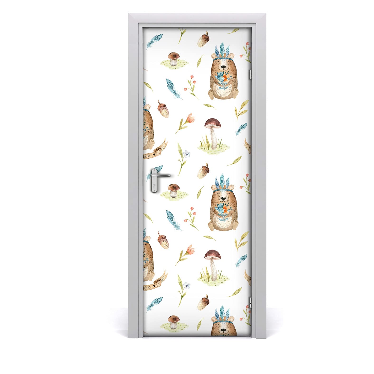 Autocollant de porte 85x200cm Coloray papier peint trompe l'œil