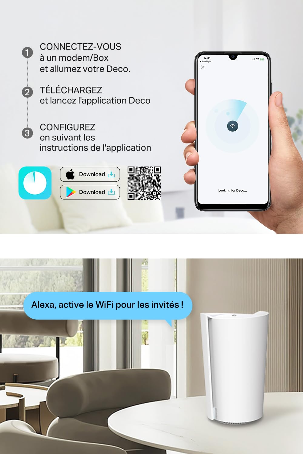 TP-Link Deco X3000-5G Router con Sim, 5G Mesh WiFi 6, AX3000Mbps Dual Band, Modem Ultraveloce con Velocità Fino a 3.4 Gbps, Porta WAN/LAN da 2.5 Gbps, Alexa, Plug&Play (Ricondizionato)