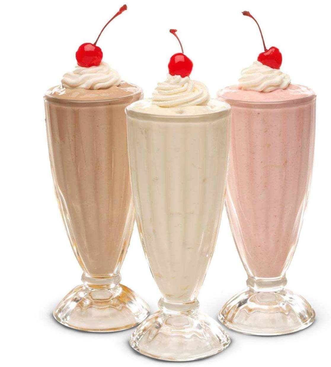 DRV Sales Glass Set for Serving Ice Cream, Sundae, Shakes, Mocktail, Hot Chocolate Fudge, 400 ml - Pack of 3 Pieces
