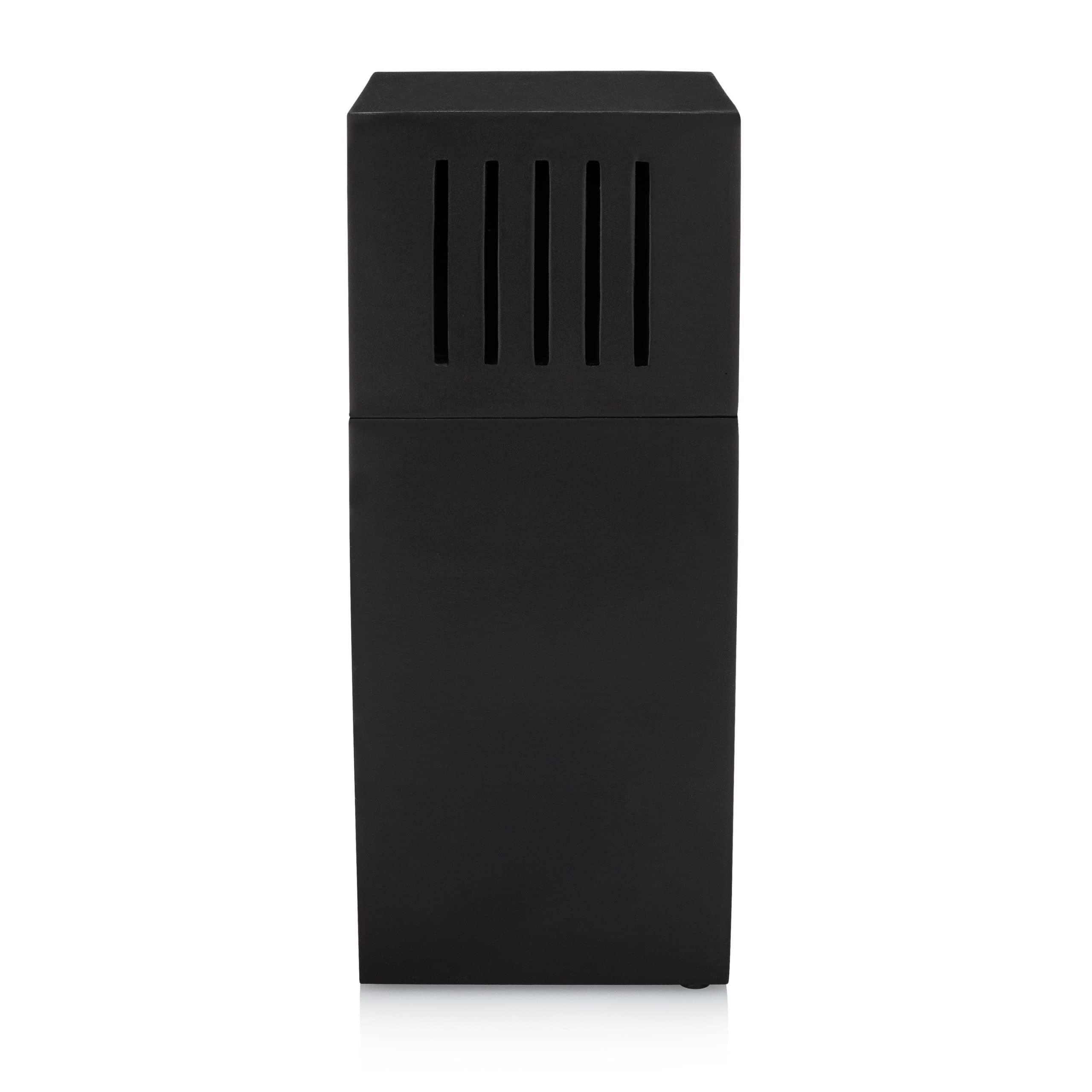 Essentra Home Zahnbürstenhalter mit Deckel, eleganter mattschwarzer Badezimmer-Zahnbürsten- und Zahnpasta-Organizer – Mattschwarze Kollektion