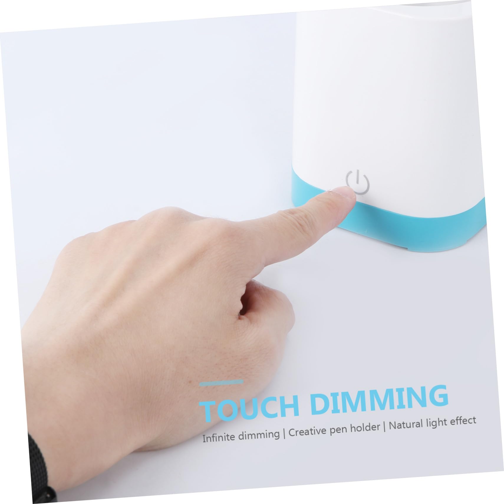 Touch Dimmbare LED Schreibtischlampe mit Aunschutz Lade- & Stifthalter flessibile Tischleuchte für Büro & Schlafzimmer - Design moderno Einstellbare Helligkeit