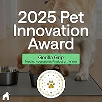 Vista 134 de GORILLA GRIP - Tapete de silicona 100% impermeable con bordes elevados sin BPA para mascotas, tapetes para alimentos de perros y gatos que contienen