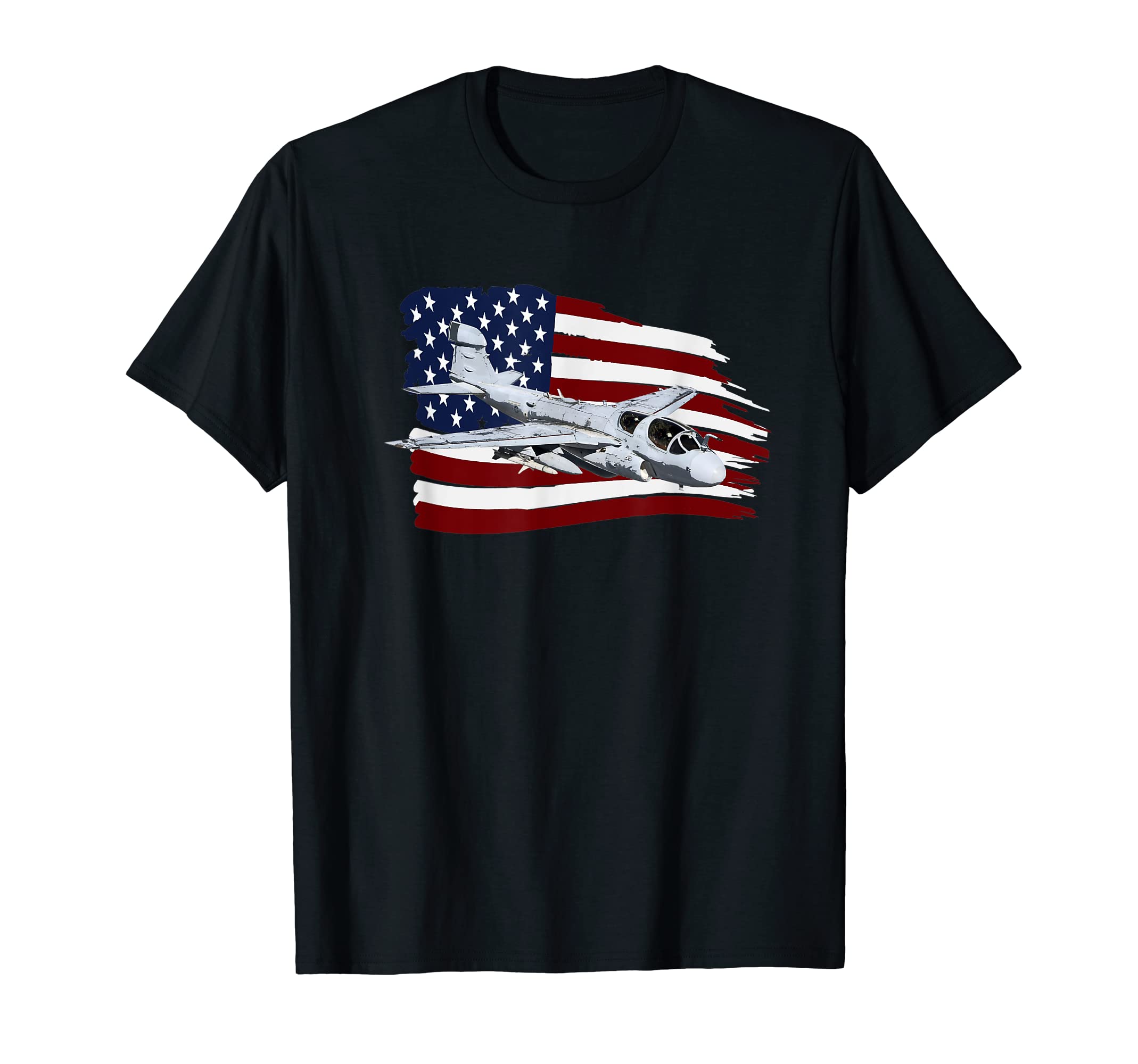 EA-6B Prowler T-Shirt Airplane US Vintage Flag T-Shirt