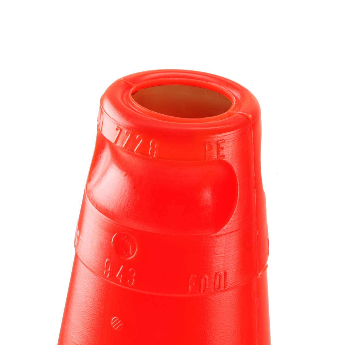 UvV® Leitkegel reflektierend 50 cm Pylone rot-orange 2,5 kg + Hochreflex RA2/C Folienringe Verkehrskegel (1 x 50 cm Standard)