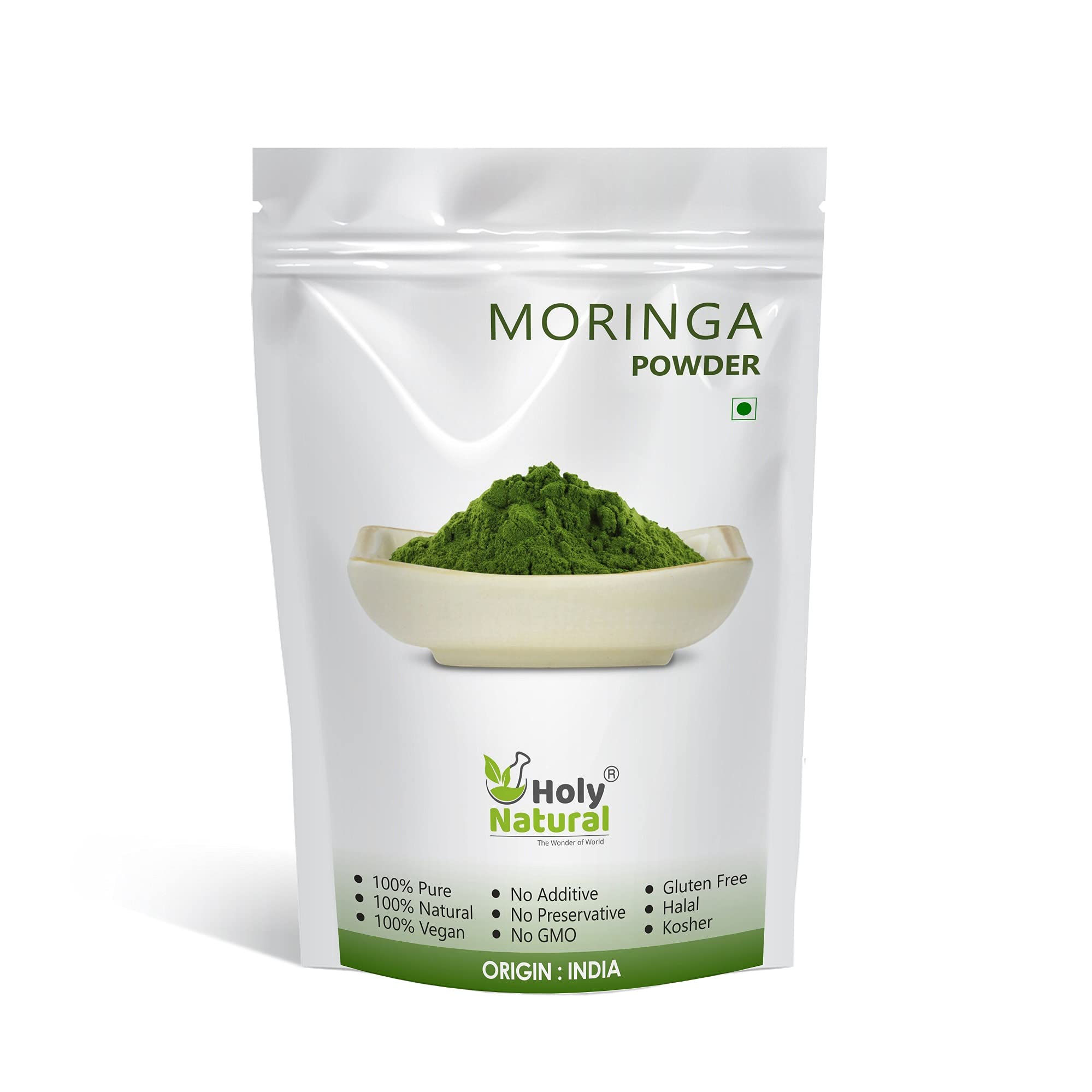 Holy Natural Moringa Powder (1kg), Known as Moringa Oleifera, Drumstick, Ben Tree.