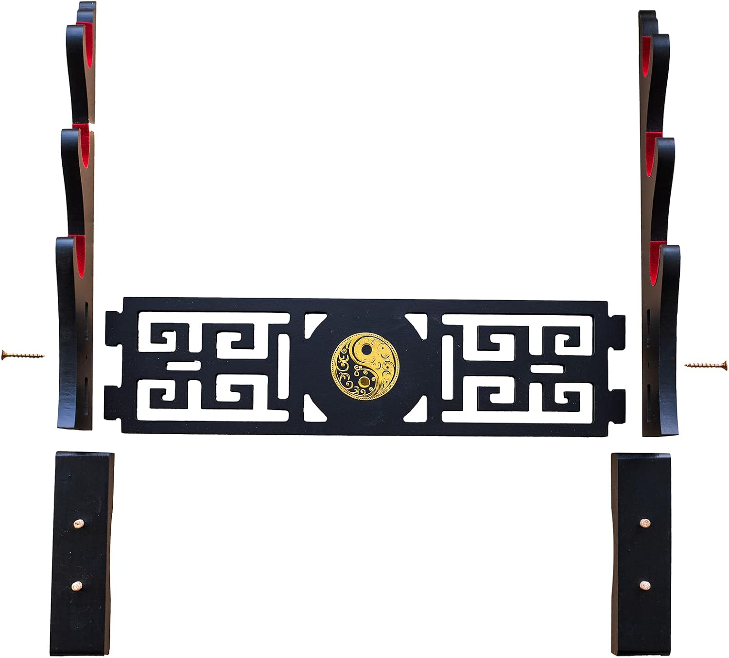 Sword Holder Velvet Padded Katana Stand Samurai Display Rack Support All Tanto Swords Weapon Display Stand (Tai Chi-3)