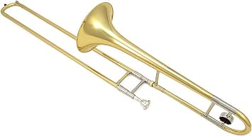 Student Trombone Bb Tenor Trombone Student Tenor Trombone Silver and Gold Plated Trombone Kit Color Gold