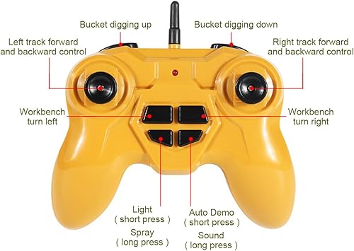 Miniatura 4 de Excavadora a control remoto, excavadora RC de 14 canales, vehículos de construcción, transportadores hidráulicos, excavadora de juguete con
