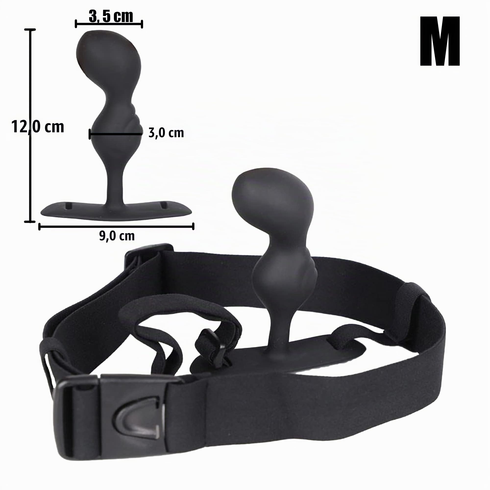 Slip con plug anale - Butt plug harness - medium