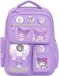 Mochila Capivara Escolar Unissex 20L Estampa Alto-Relevo Bolsos Laterais para Garrafa Bolso Frontal com Fecho Alças Acolchoadas Ajustáveis Resistente Leve Escola Passeio Viagem