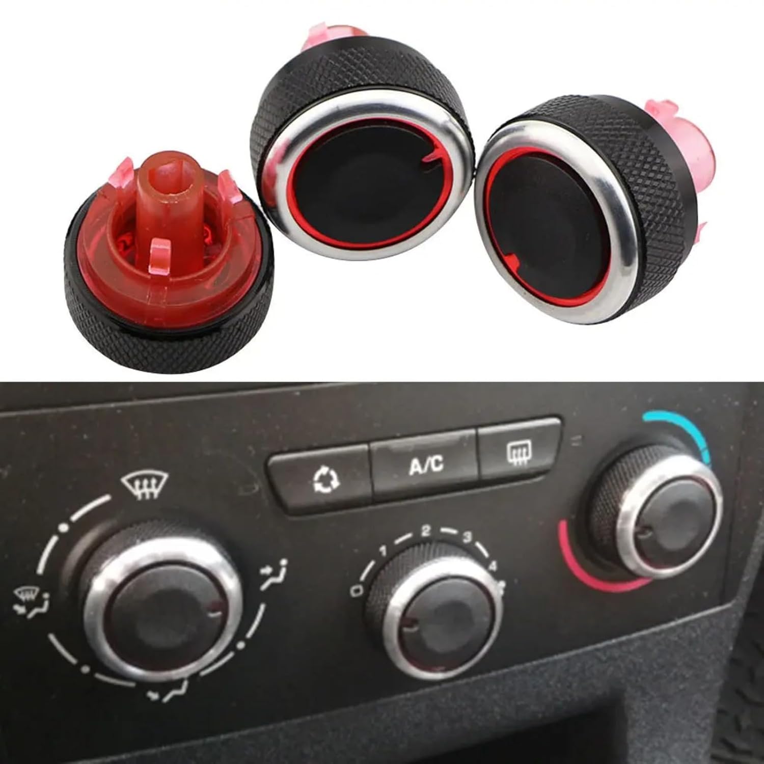 Air Conditioning Knob AC Heat Control Switch Button Knobs Aluminum Alloy for Peugeot 307 for Citroen C4 MK1 C-Triomphe