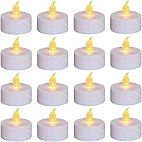 Vista 16 de Nancia - Velas LED de té de 12 unidades – Velas sin llama realistas y brillantes con parpadeo duradero de 200 horas para celebración de Blanco cálido