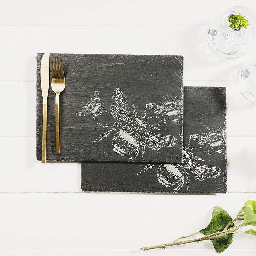 Just Slate Bee Slate Placemats - Set of 2