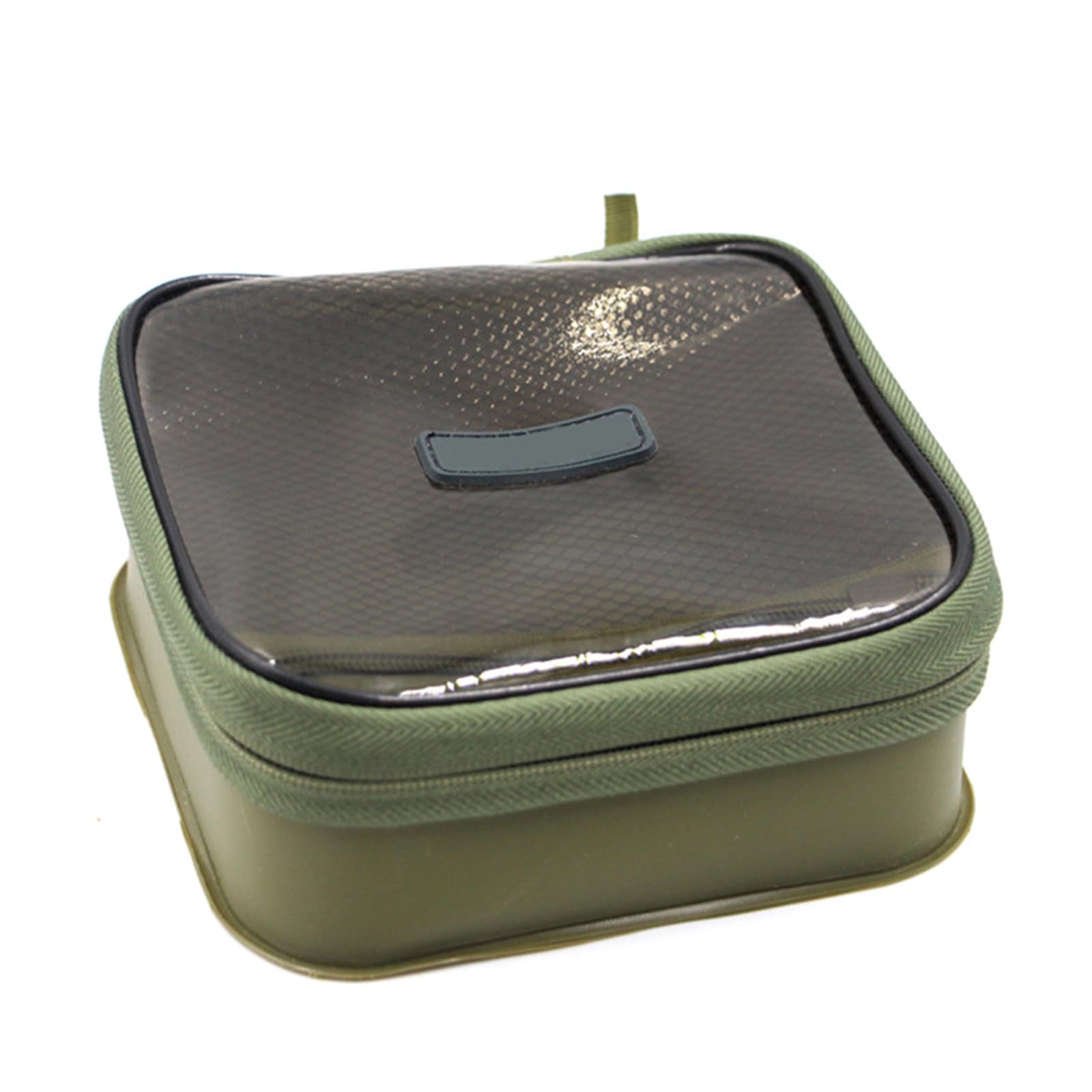 Plcpdm Sgeb37s Gear Sorting Bucket Eva Organizer With Translucent Lid, Portable Handle For Short Shoreline Trips And Setup Fishing Tackle Organizer Small Tackle Storage Portable Fishing Accessory Case Eva Zip Lid