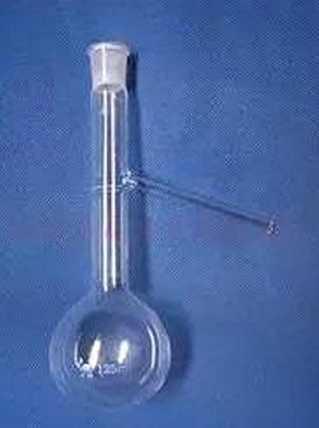 GOWE - Frasco de cristal de cuarzo de 250 ml, parte inferior redondeada con soporte de cristal de laboratorio