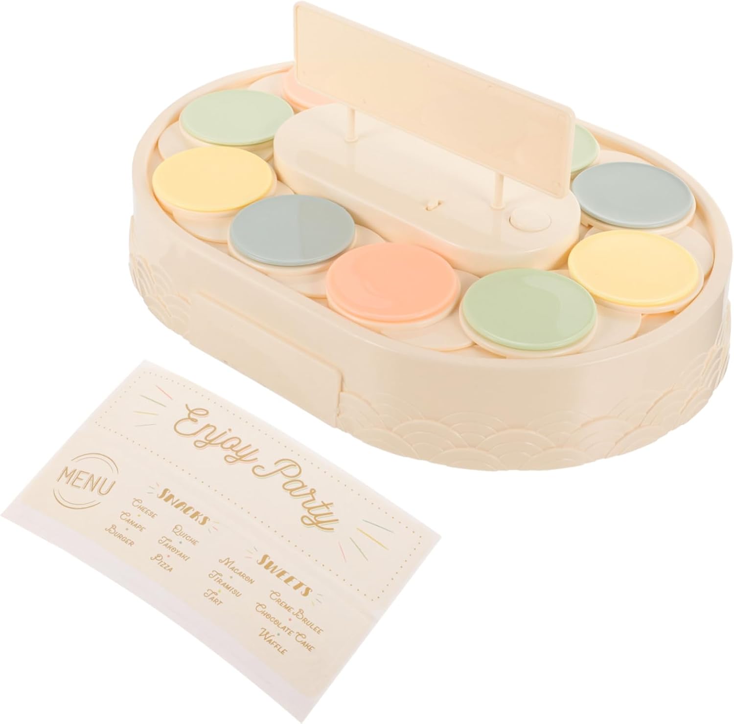 ABOOFAN Automatic Rotating Dessert Display Stand Multi-Function Cupcake and Sushi Holder for Parties Battery Operated Easy to Use Suitable for Bakery and Events