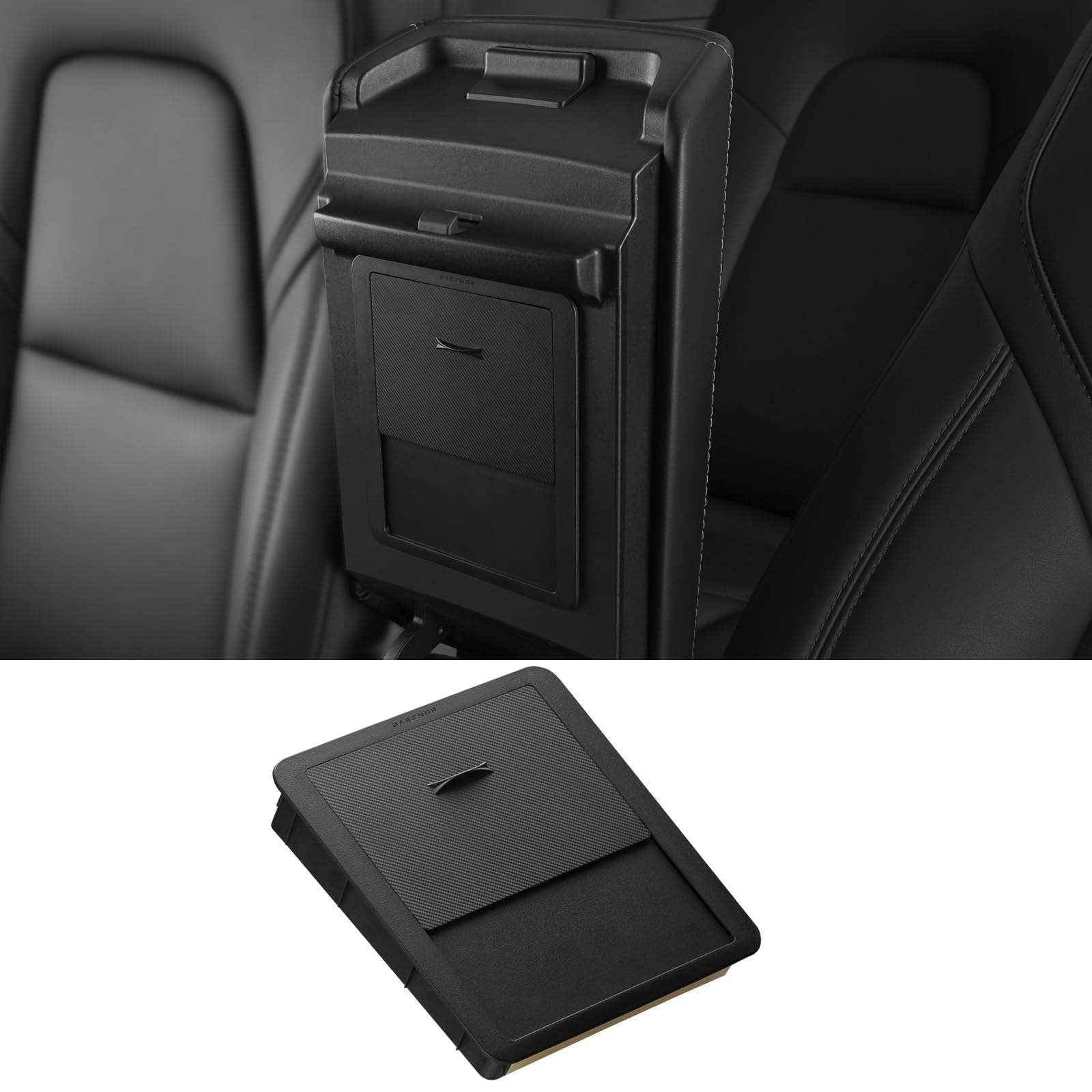 BASENOR2024 Upgraded Tesla Model Center Console Organizer Armrest Hidden Storage Box (Model 3 Model Y)