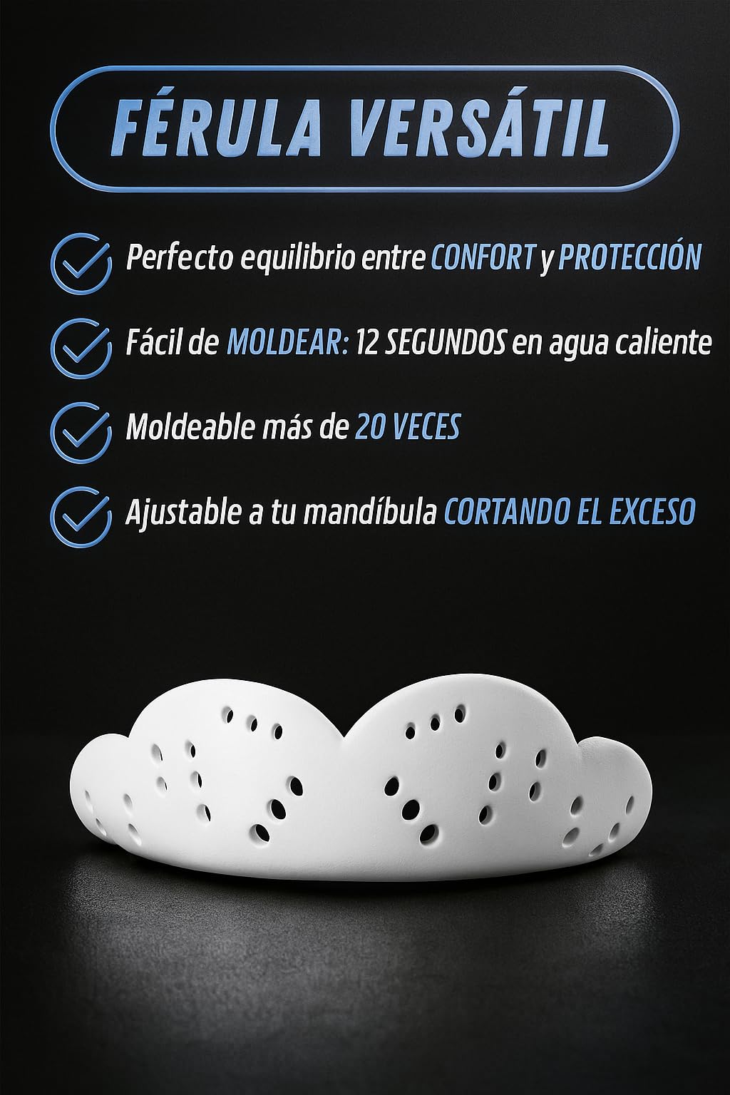 LittleCreators Ferula de Descarga Protector Bucal Pack 4 pcs Bruxismo Nocturno