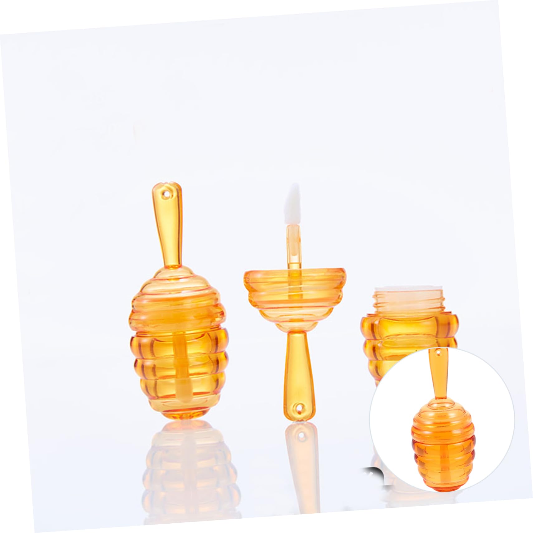 WOONEKY 20 Piezas Tubos Vacíos para Bálsamo Labial con Diseño Panal Envases Recargables Impermeables y Ligeros Plástico Seguro Perfectos para DIY y Viaje Color Marrón