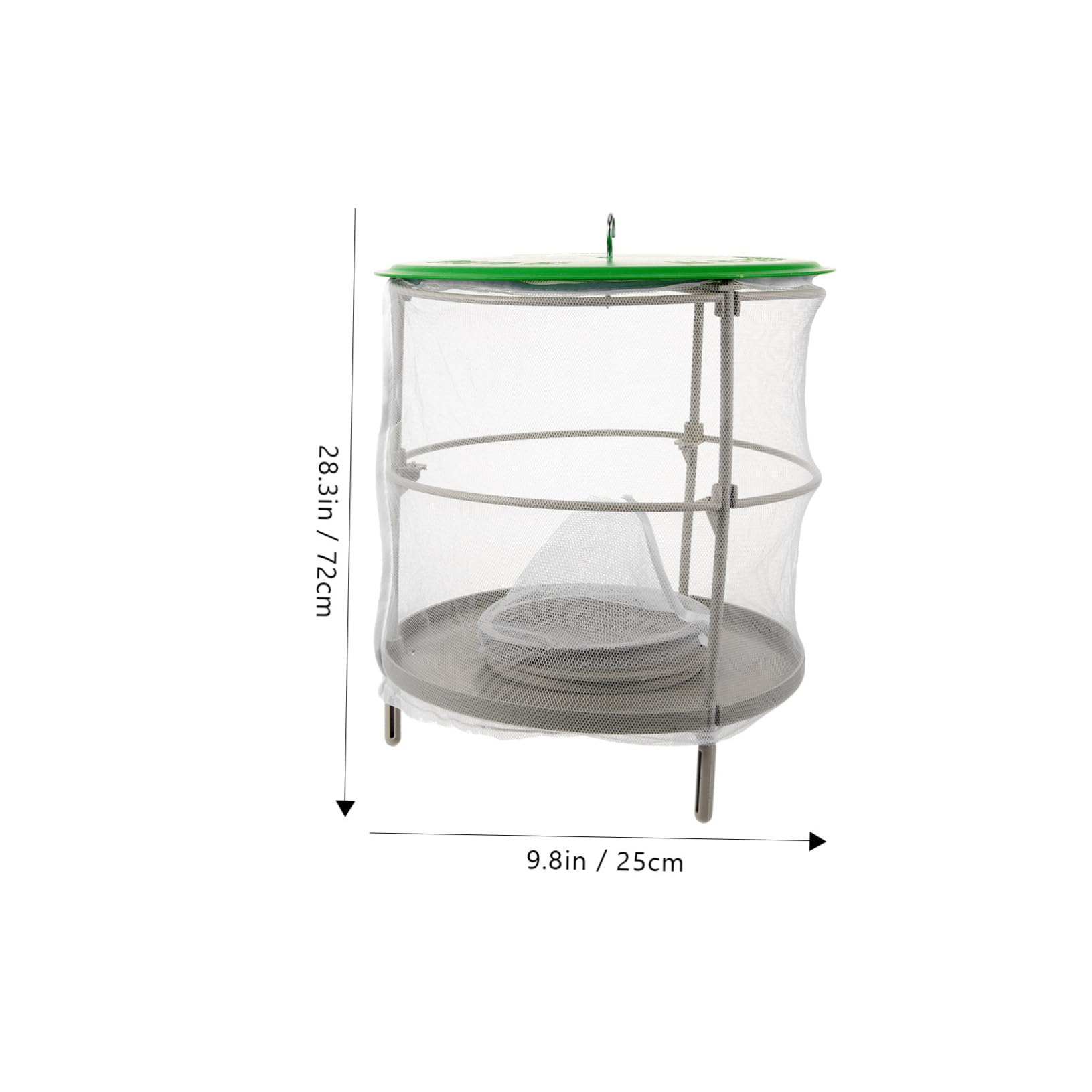 Happyyami 2pezzi Gabbie Trappola Per Mosche Con Copertura Antipioggia Rete Resistente Per Cattura Insetti Esterni Per Ranch Mercati e Aree Pubbliche Design Salvaspazio