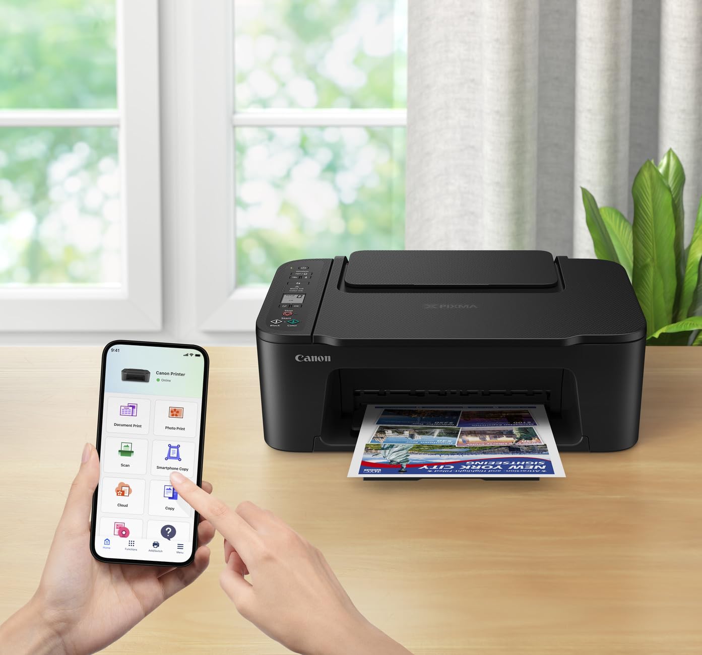 Canon PIXMA TS3750i - Stampante multifunzione a getto d'inchiostro a colori (stampa, scansione, copia, display LCD da 1,5 pollici, WLAN, Print App, 4800 x 1200 Dpi) compatibile PIXMA PRINT PLAN - nero